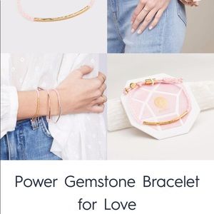 NEW gorjana pink gemstone pullstring bracelet